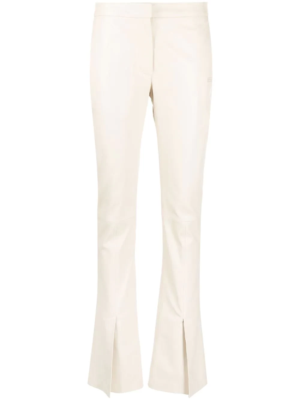 Corporate leather tailored trousers