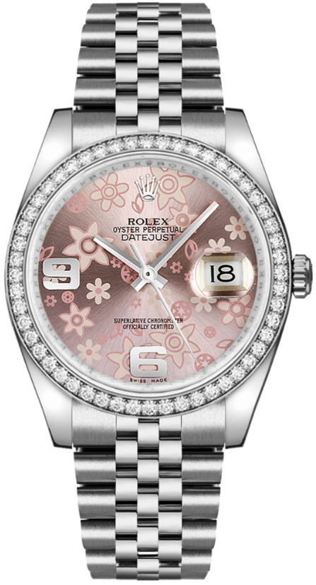 Rolex Datejust 36 Pink Dial Ladies Watch 116244