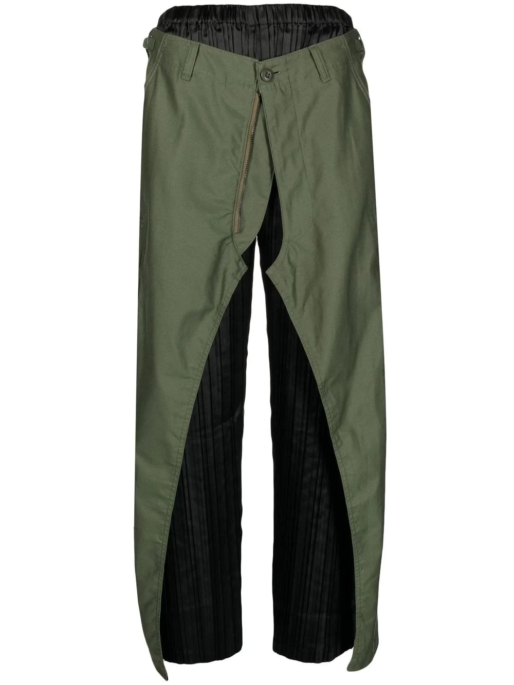 layered cargo trousers