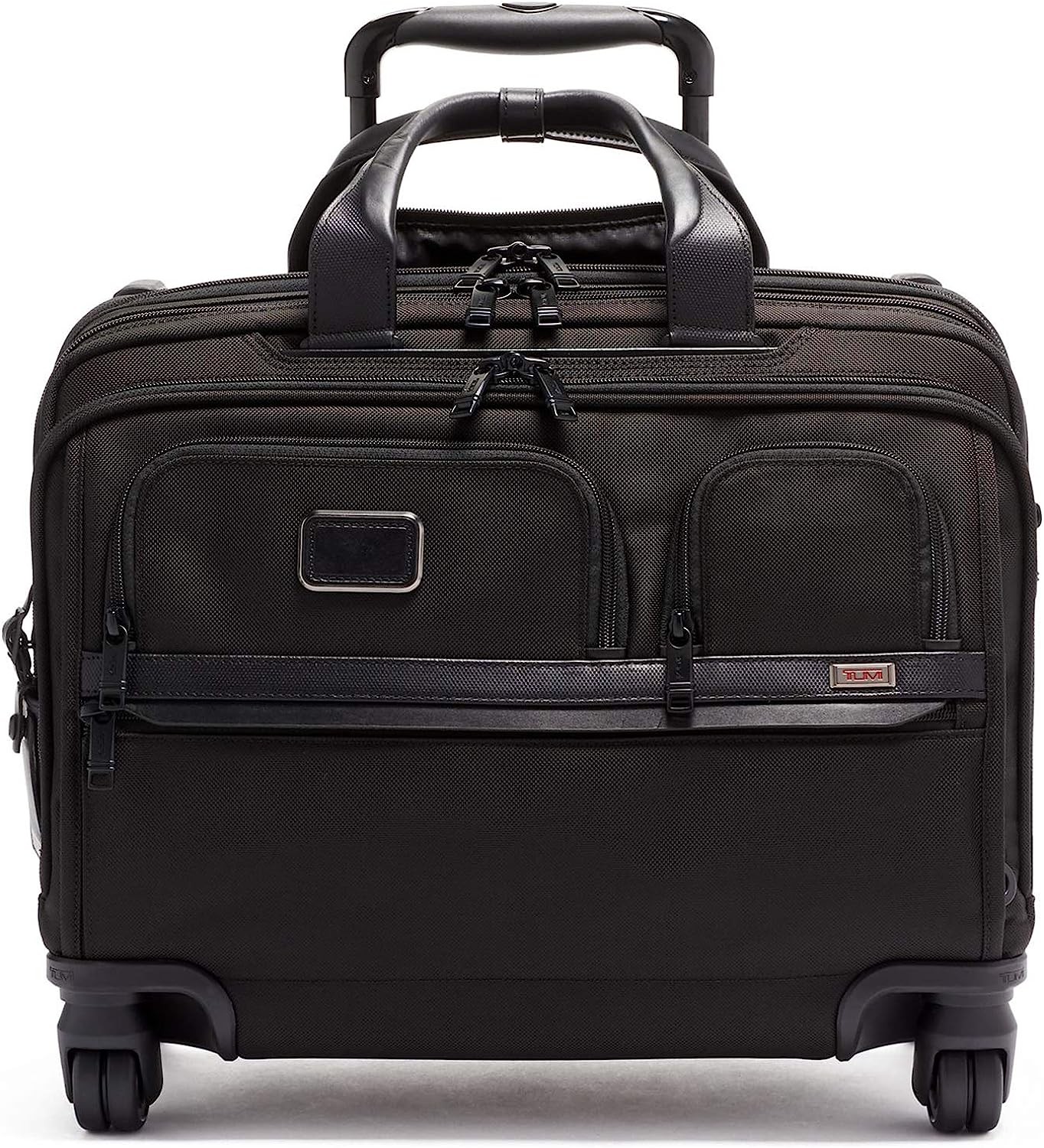 TUMI - Alpha 3 Deluxe 4 Wheeled Laptop Case Brief Briefcase - 17 Inch Computer Bag for Men and Women