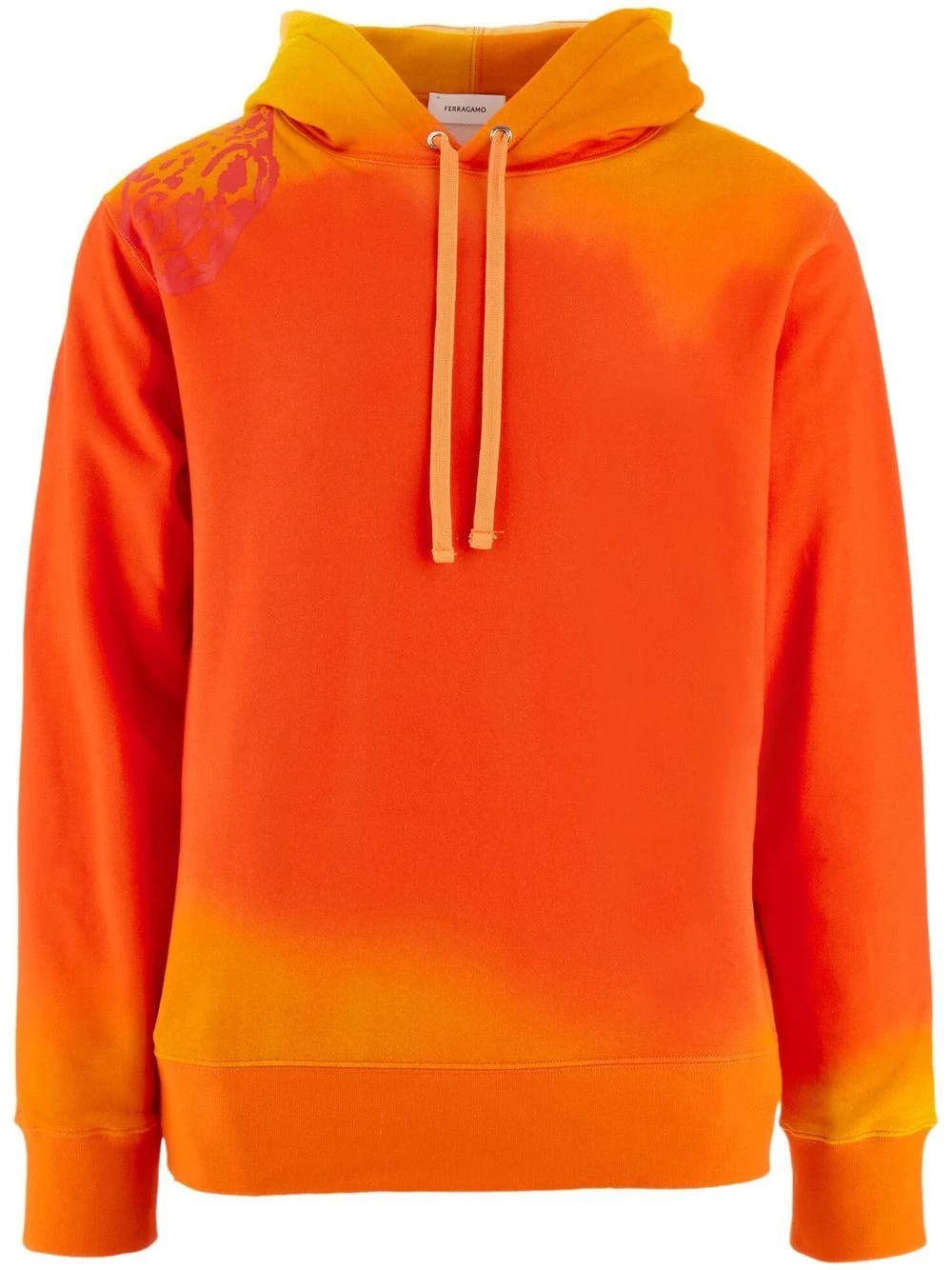 Sunset-print cotton hoodie