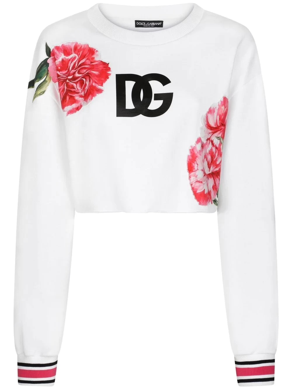 floral-print long-sleeved jumper