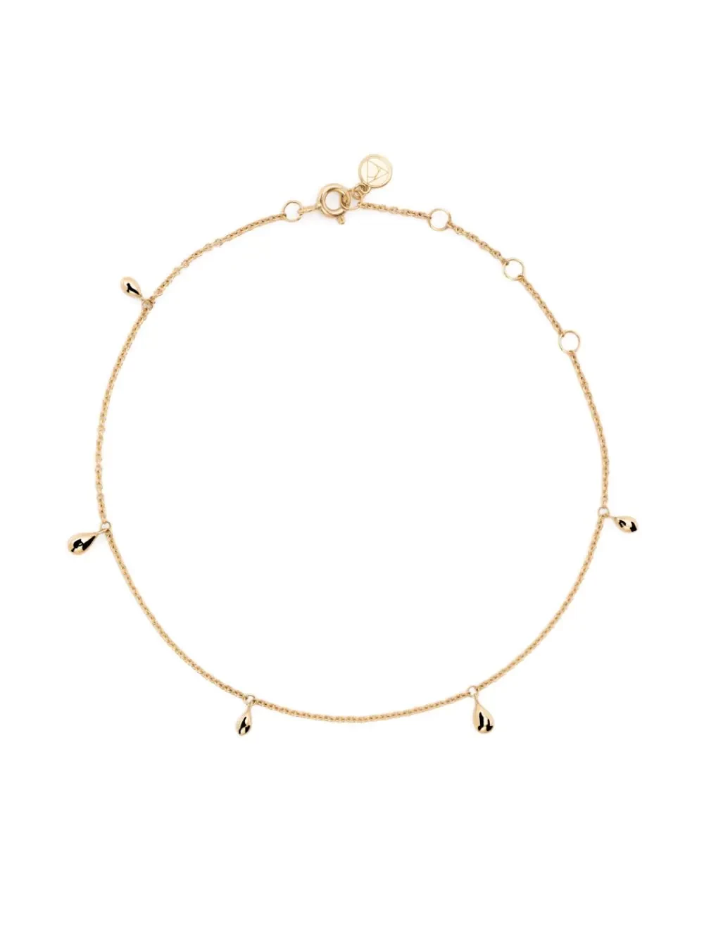 18kt yellow gold charm anklet