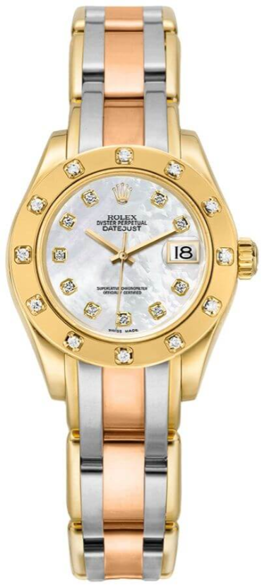 Rolex Pearlmaster Tri-tone Women's Watch 80318-7294
