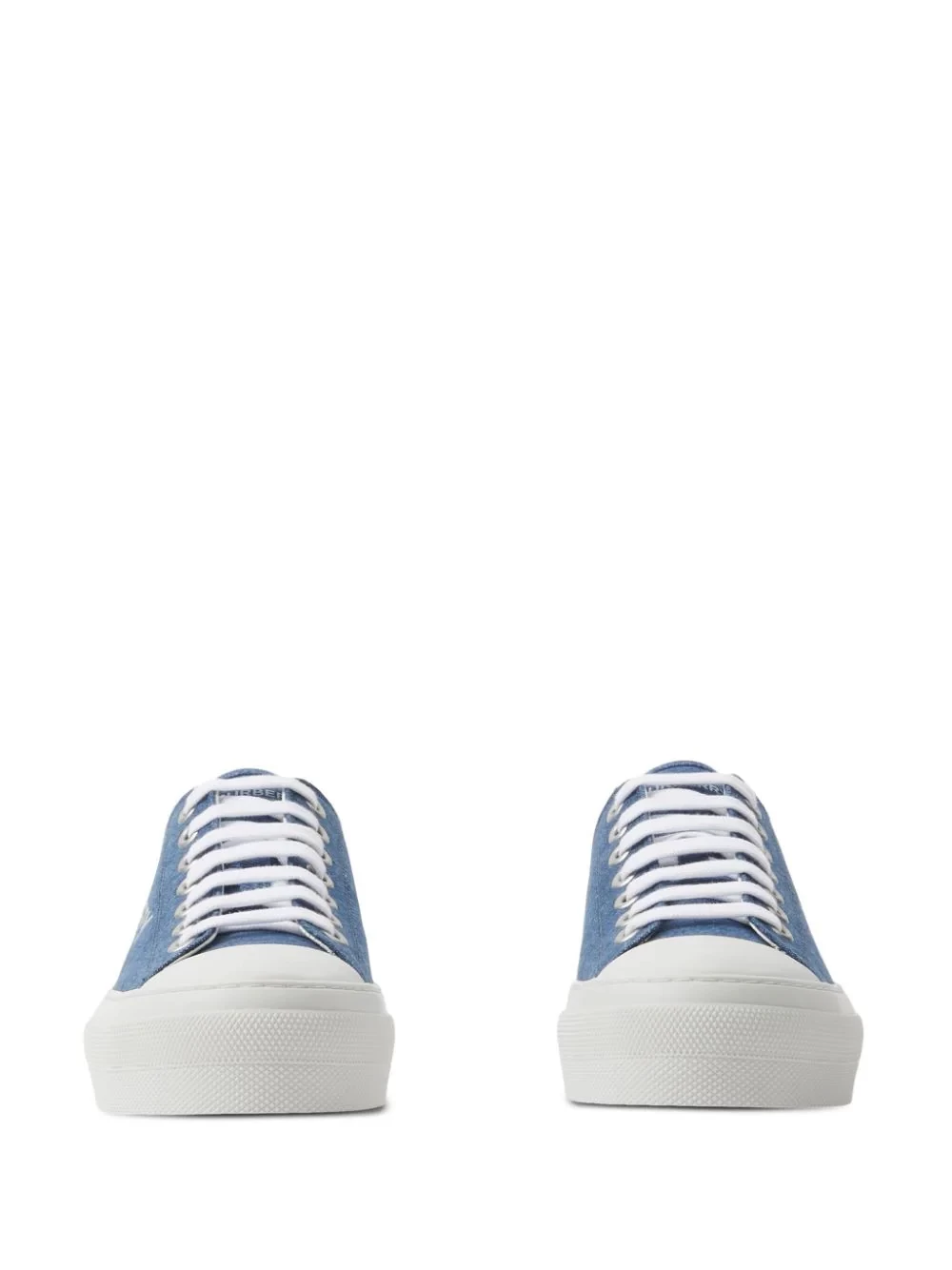 Logo-print denim sneakers