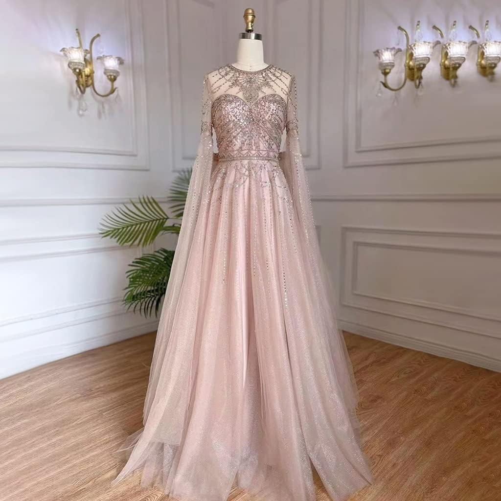 Evening Dresses A-Line Bow Beaded Evening Dresses Gowns for Women Party