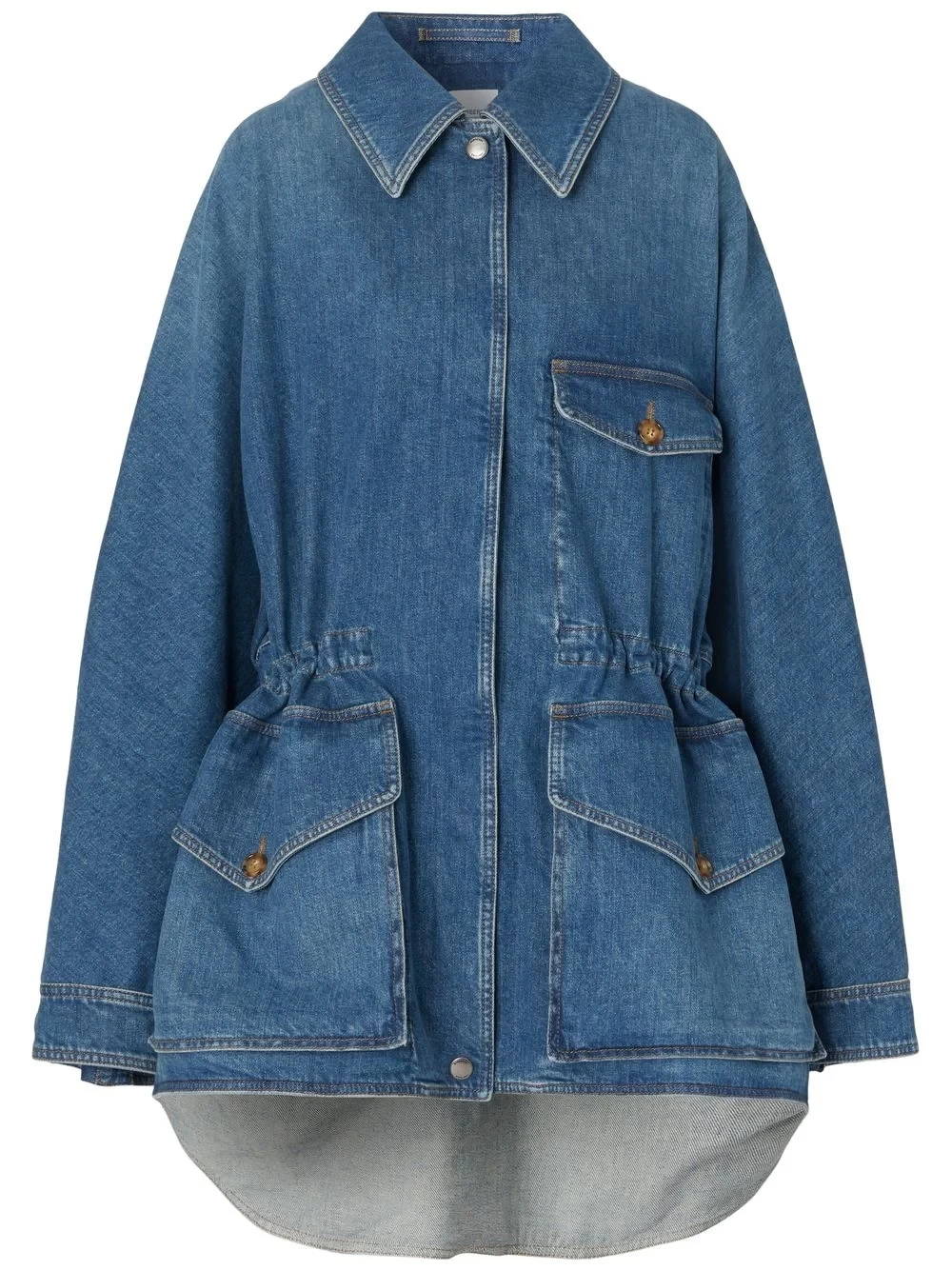 Stonewashed denim field jacket