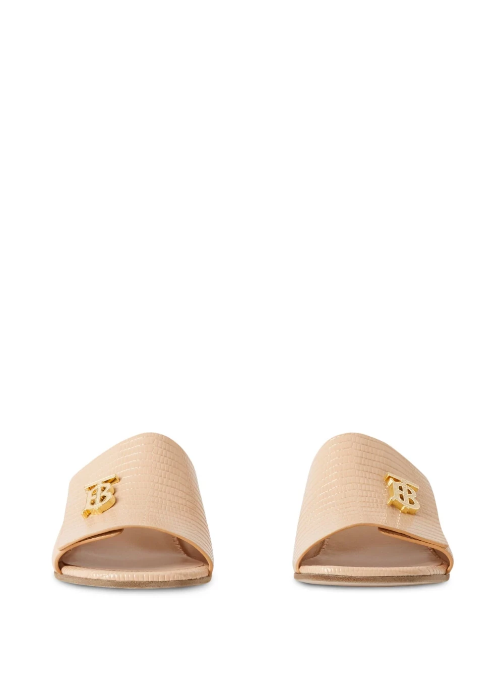 Monogram motif leather mules