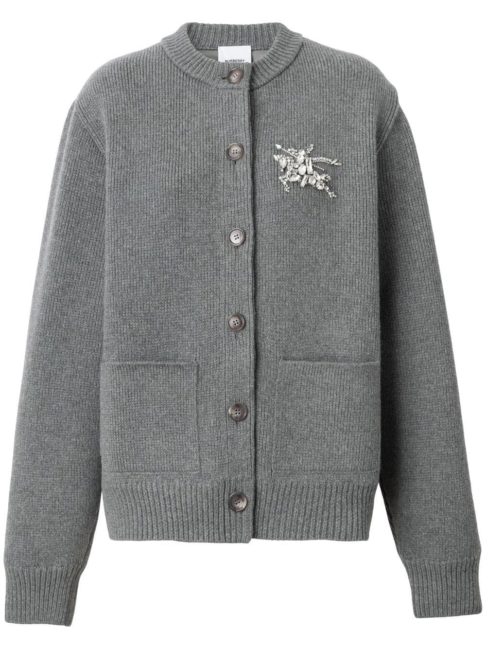 Equestrian Knight intarsia cashmere-blend cardigan