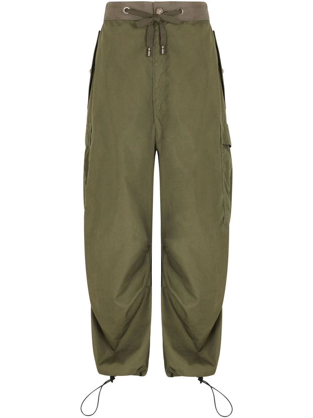 drawstring-fastening cargo trousers