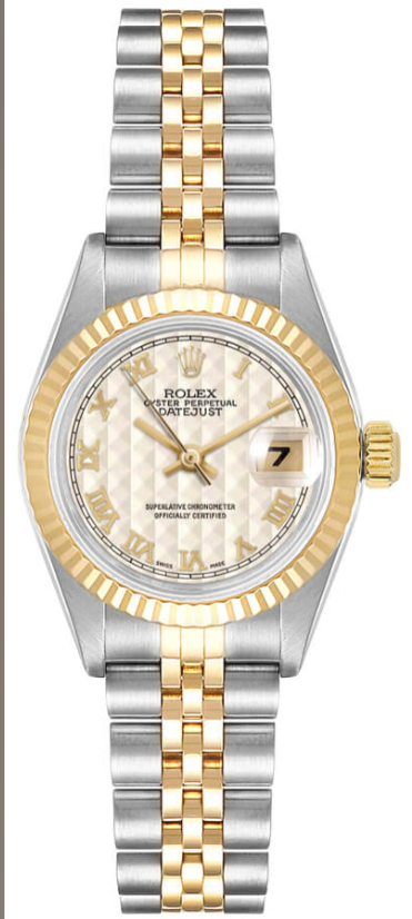 Rolex Lady-Datejust 26 Ivory Dial Roman Numerals Women's Watch 69173