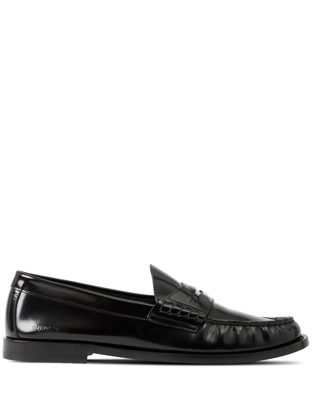 Penny-slot leather loafers