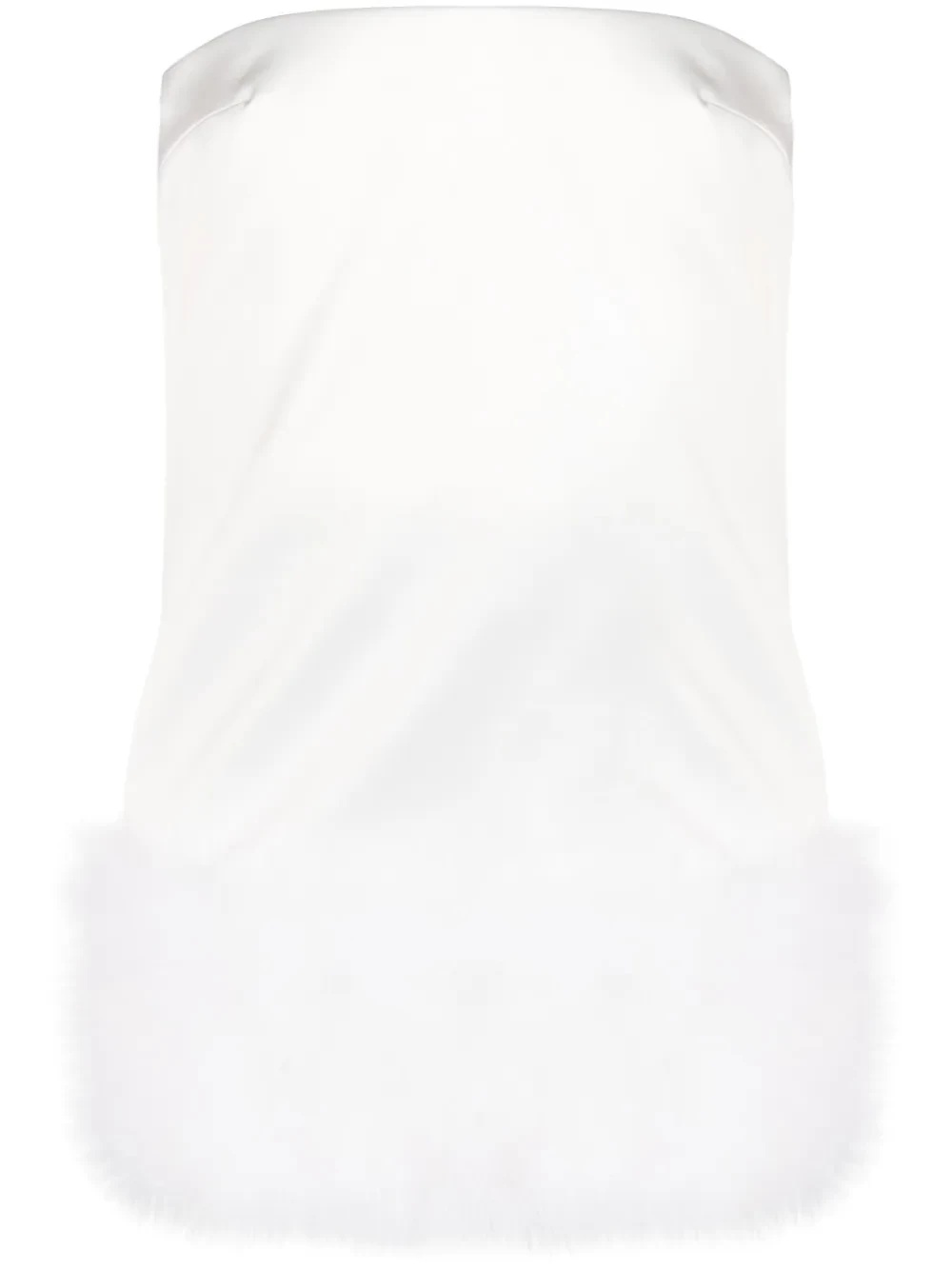 Blaise feather-trimmed minidress