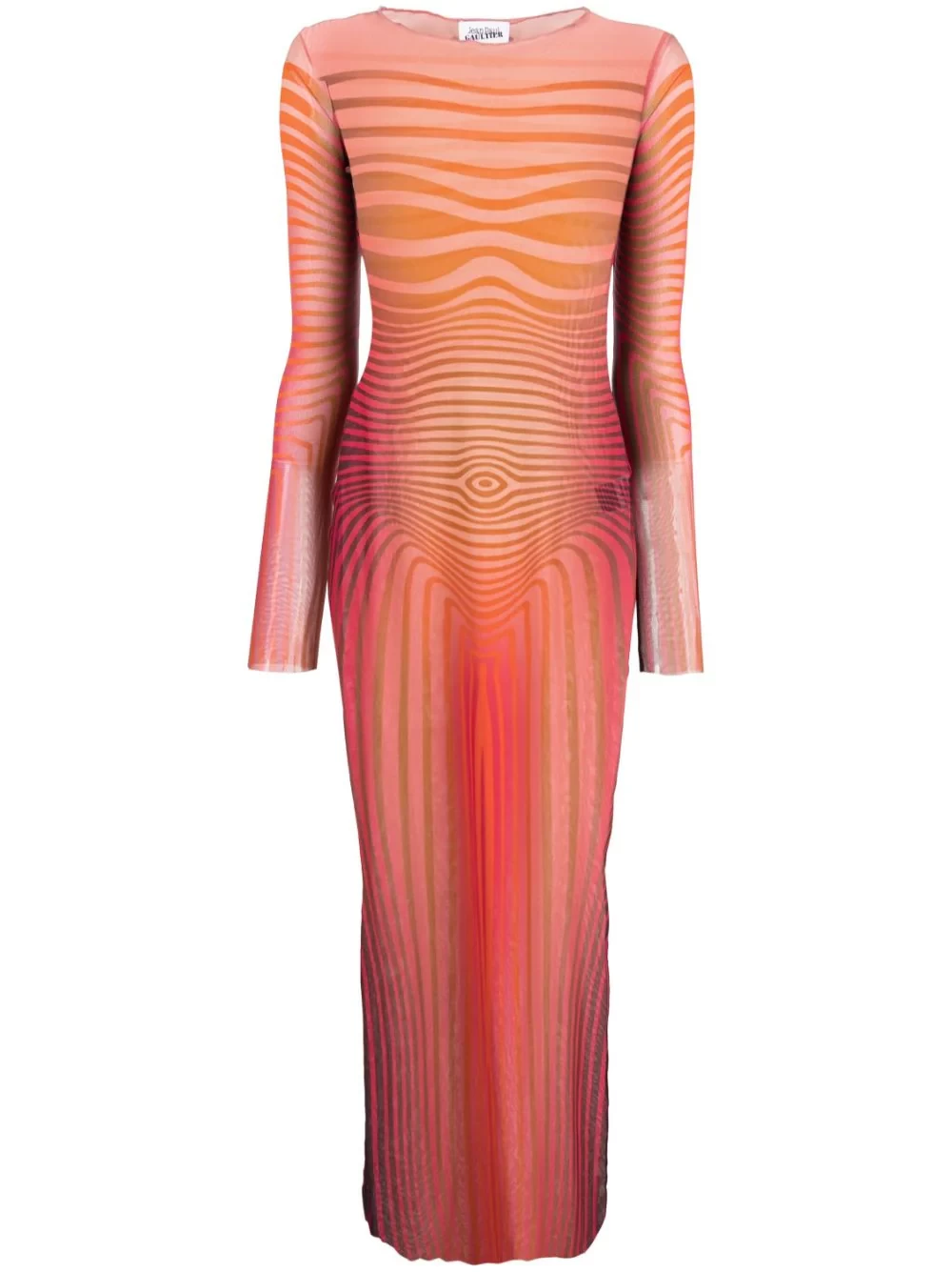 Body Morphing striped dress