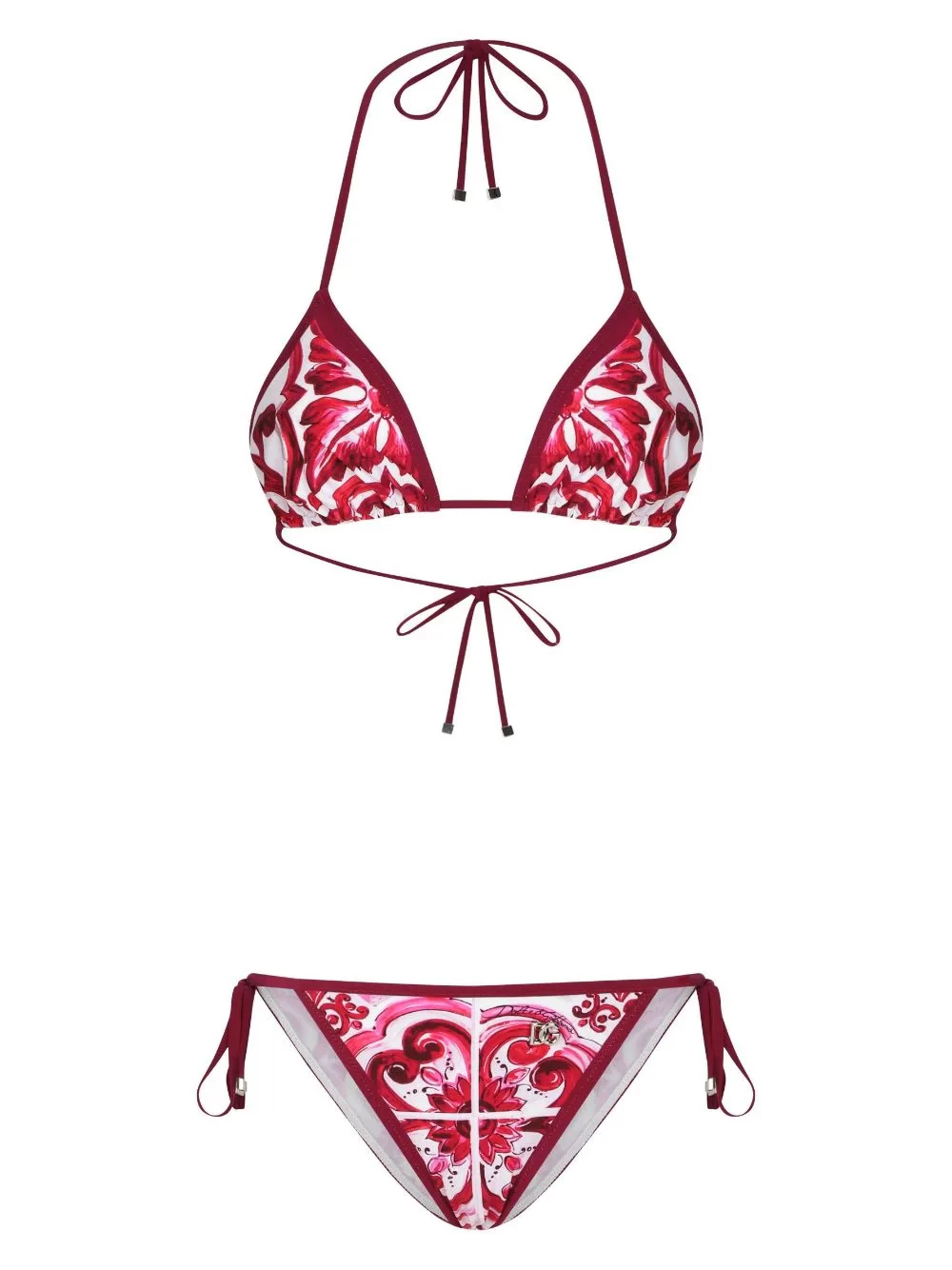 Majolica-print bikini