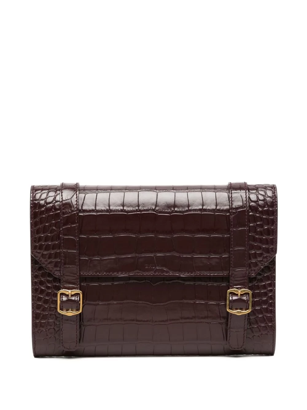 Oxford crocodile-embossed clutch