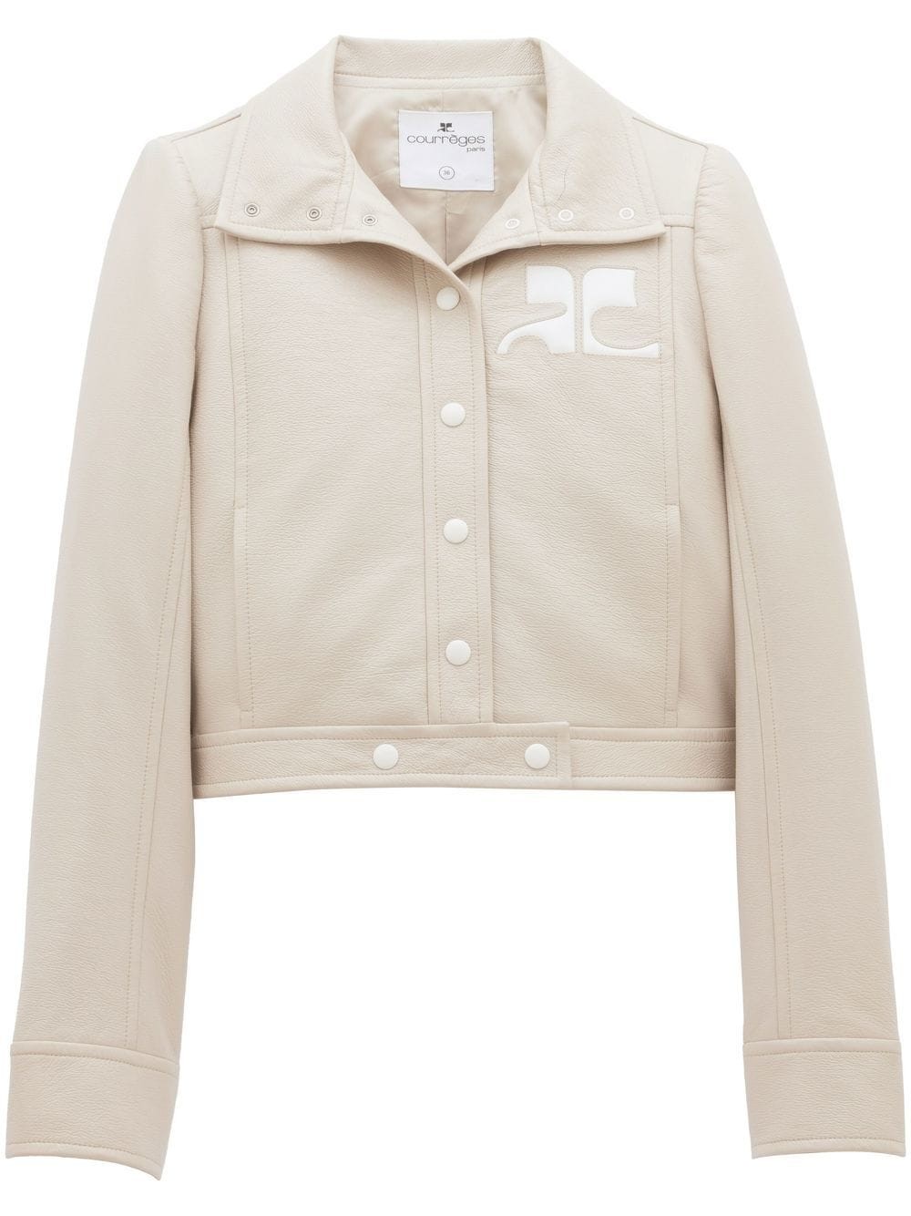 chest logo-patch shirt jacket