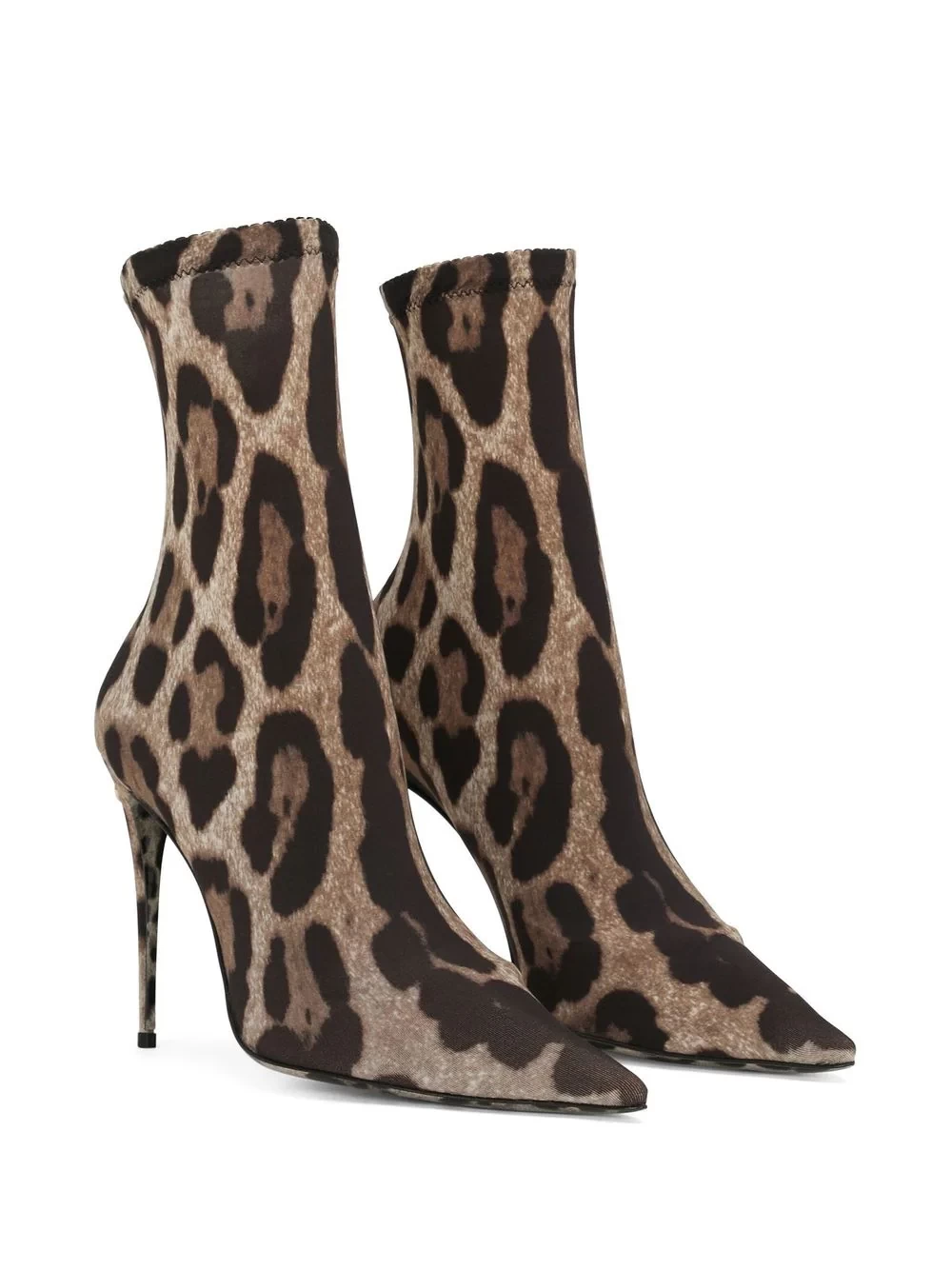 KIM DOLCE&GABBANA leopard-print ankle boots
