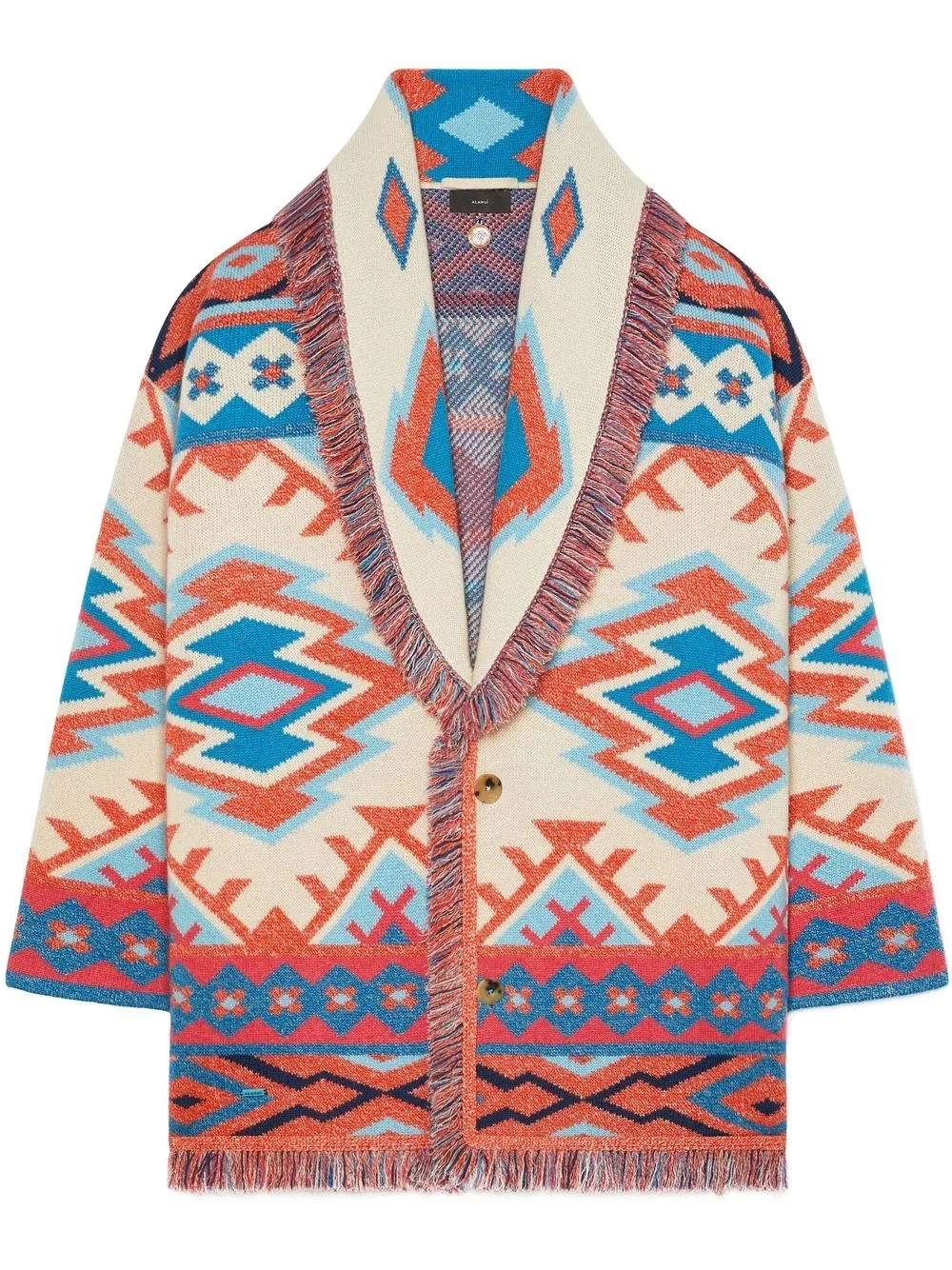Oasis geometric-pattern-print cardigan