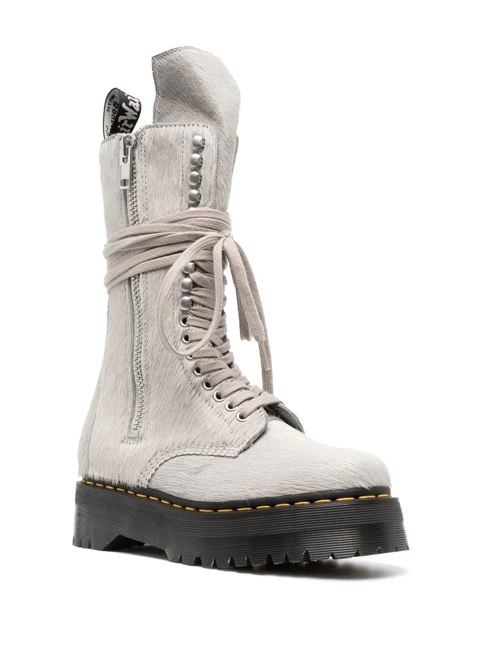 x Dr Martens calf-hair quad-sole boots