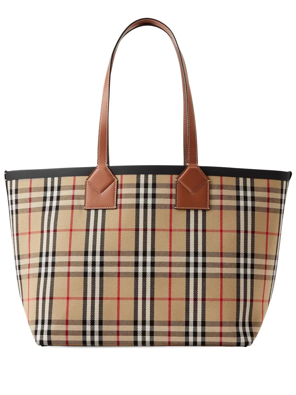 Medium London check-pattern tote bag
