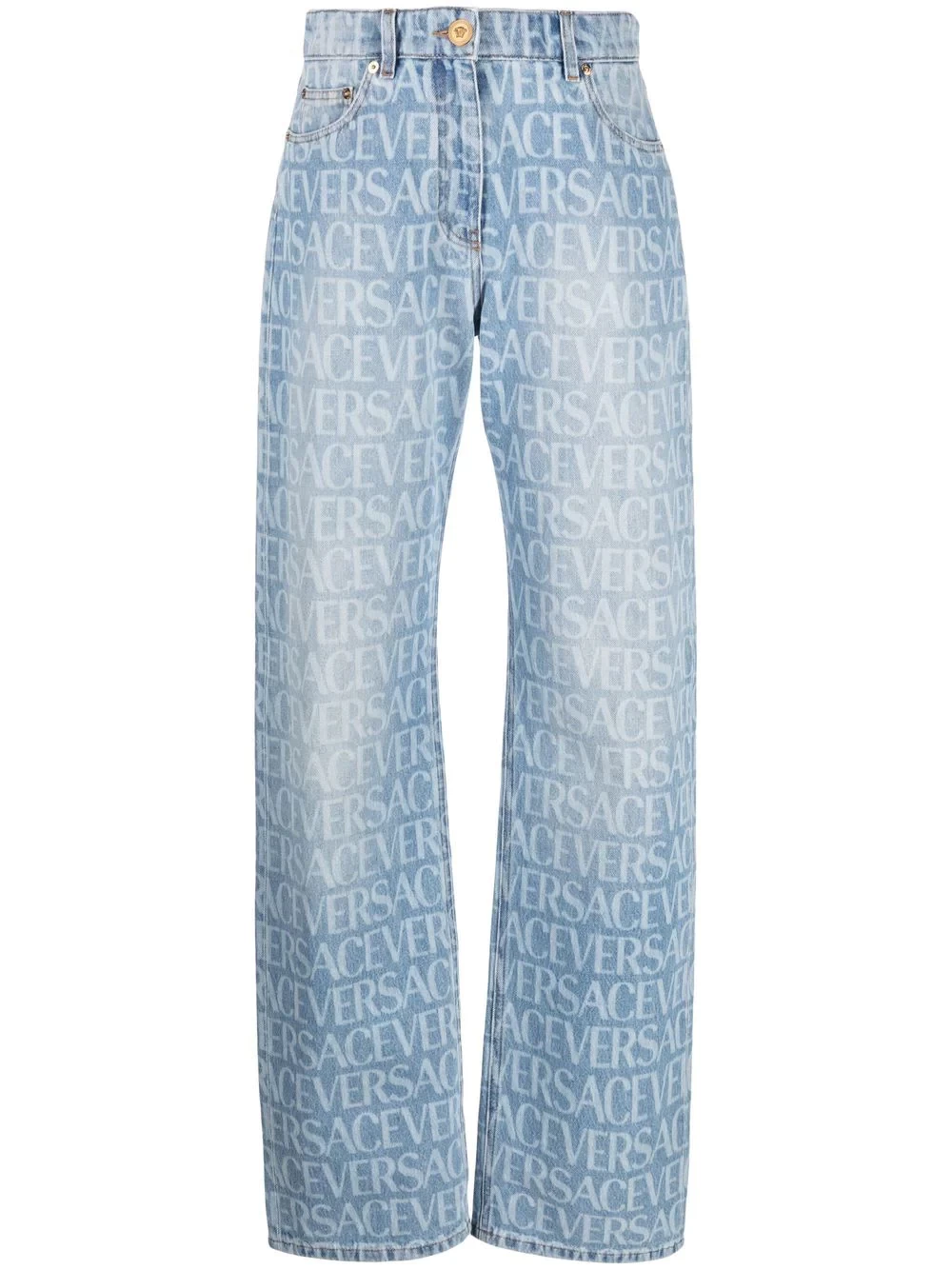 logo-print straight-leg jeans