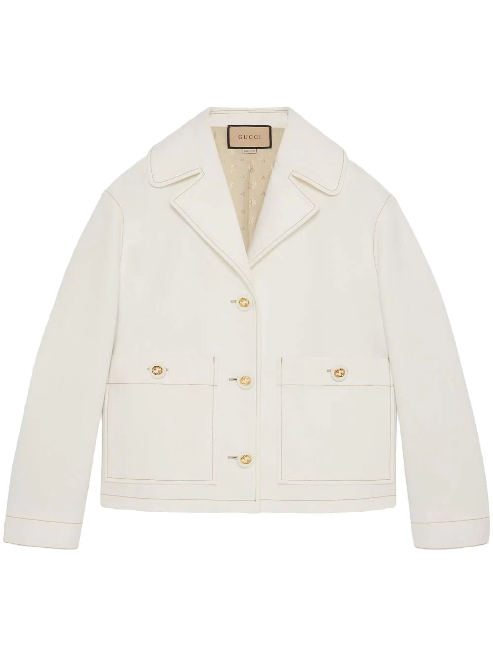 single-breasted cotton jacket