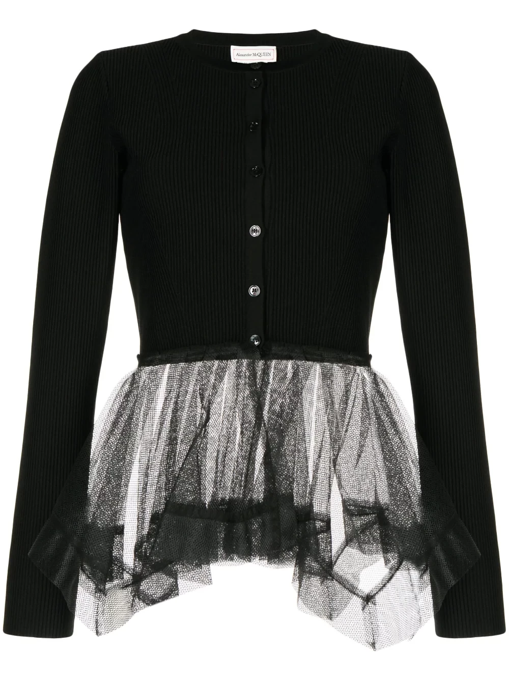 tulle-panels cardigan