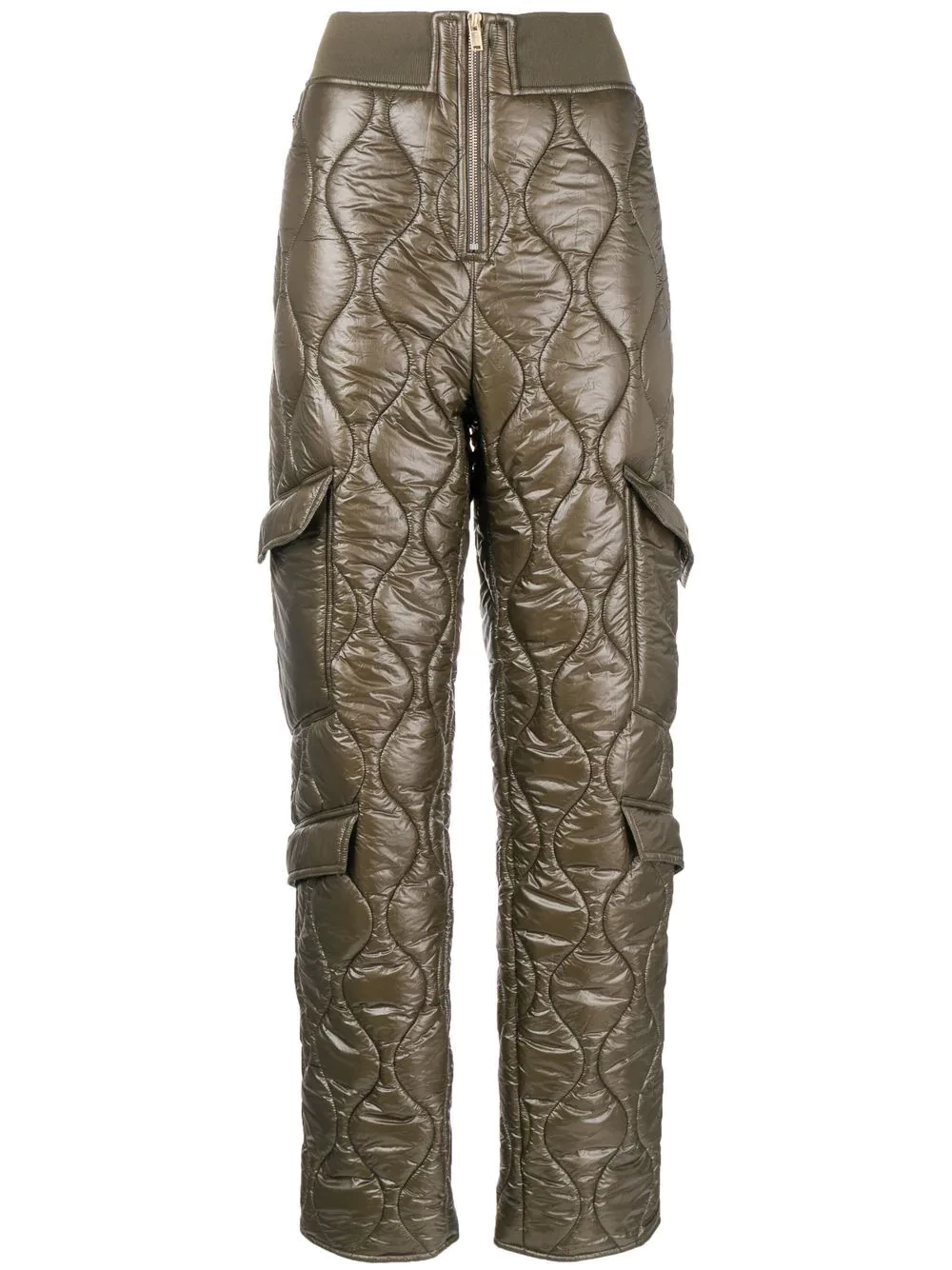 quilted ripstop cargo trousers