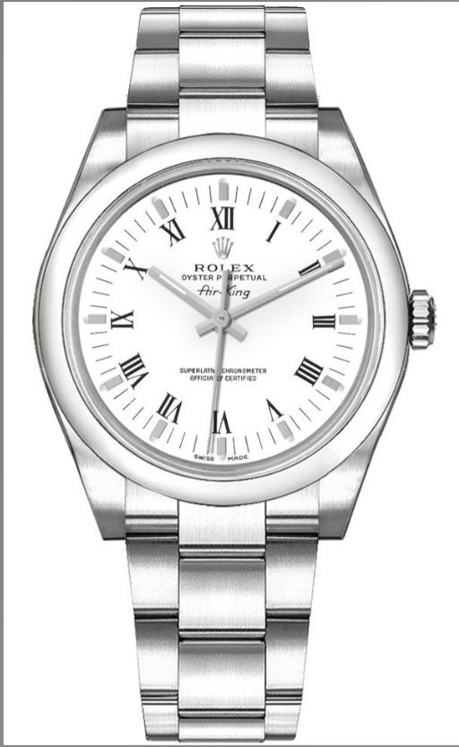 Rolex Oyster Perpetual Air-King White Dial Women's Watch 114200