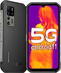 Ulefone Armor 11T 5G Unlocked Cell Phones, Configured with FLIR Thermal Imaging Camera Rugged Phone, 8-Core 8+256GB, 48MP Main Camera, 6.1" Display, Dual SIM Rugged Smart Phones