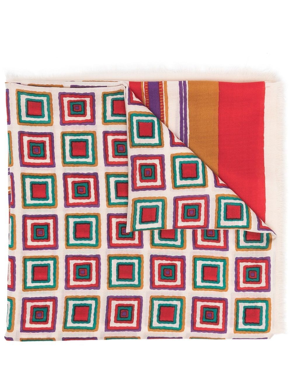 Saint Laurent Pre-Owned 1980s geometric print shawl