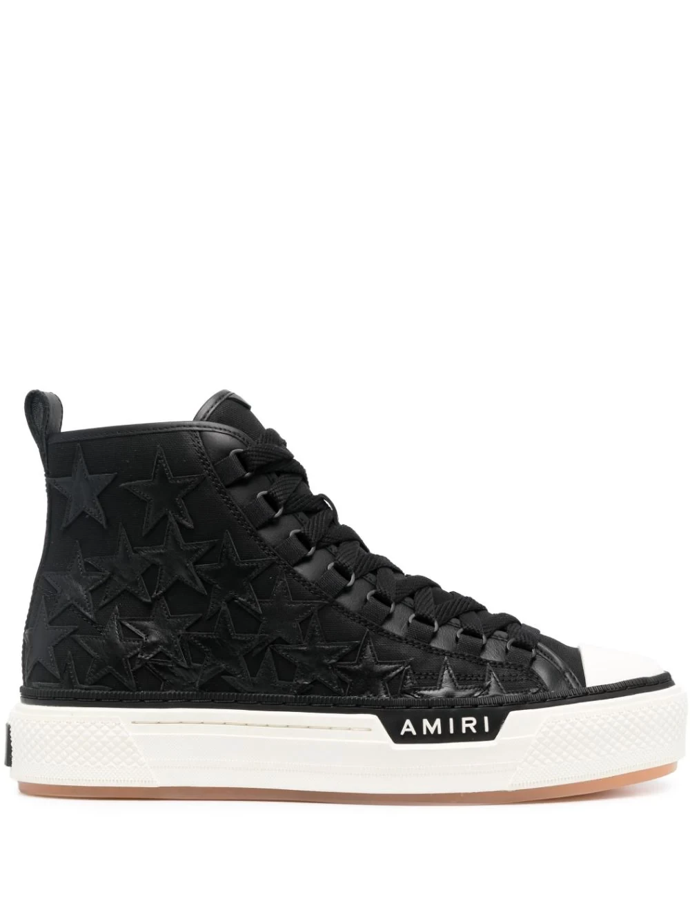 Star-patch high-top sneakers